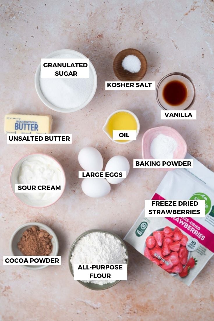 ingredients for neapolitan cake