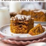pinterest image for pumpkin coffee cake