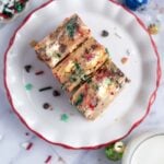 pinterest graphic for Christmas blondies
