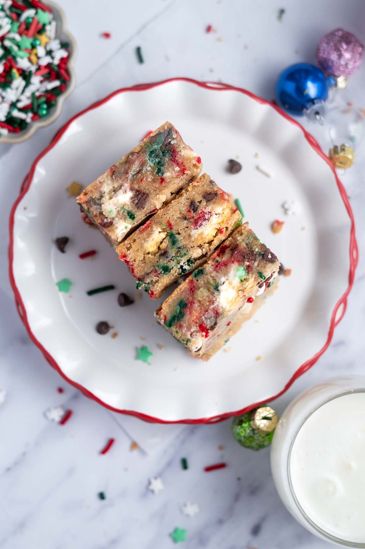blondies on a plate