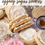 Pinterest image for eggnog sugar cookies