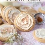 Pinterest image for eggnog sugar cookies