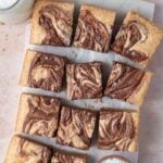 pinterest image for Nutella blondies